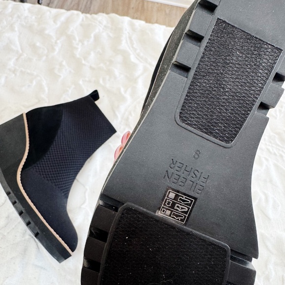 Eileen Fisher Quill Platform Wedge Bootie Size 9 New - Picture 7 of 8